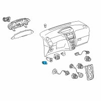 OEM Toyota Hazard Switch Diagram - 84332-52030