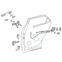 OEM 2022 Lexus RX350L Cable Assembly, Rear Door Diagram - 69730-48080