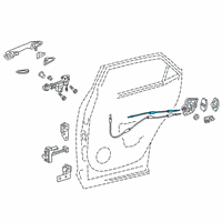 OEM 2022 Lexus RX450hL Cable Assembly, Rear Door Diagram - 69730-48080
