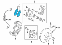 OEM 2021 Toyota RAV4 Front Pads Diagram - 04465-48230