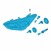 OEM Hyundai Santa Fe Sport Sport Driver Side Halogen Headlight Diagram - 92101-4Z500