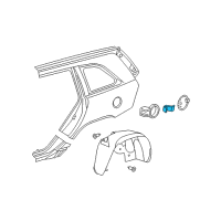 OEM Chrysler Pacifica Hinge-Fuel Filler Door Diagram - 5054034AA