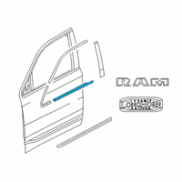 OEM 2022 Ram 1500 W/STRIP-Front Door Belt Outer Diagram - 68285862AE