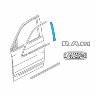 OEM 2022 Ram 1500 APPLIQUE-B Pillar Diagram - 68292928AD