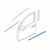 OEM Nissan MOULDING - Front Door, RH Diagram - 80870-1VY0A