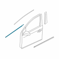 OEM 2009 Nissan Rogue MOULDING Assembly - Front Door Outside, RH Diagram - 80820-JM70A