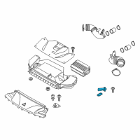 OEM 2013 BMW 650i Gran Coupe Mass Air Flow Sensor Diagram - 13-62-8-658-527