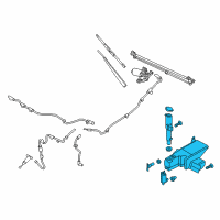 OEM 2021 Ford F-250 Super Duty Washer Reservoir Diagram - HC3Z-17618-B