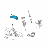 OEM 2001 Dodge Durango Upper Control Arm Diagram - 5166385AA