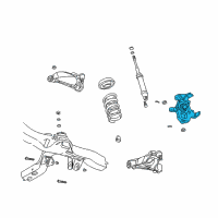 OEM 1999 Dodge Dakota Suspension Knuckle Front Left, Left Diagram - 52106003