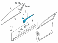 OEM 2021 Kia Sorento GARNISH - Fr Dr LH Diagram - 877G1P2000