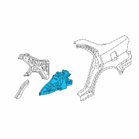 OEM 2003 Acura TL Wheelhouse, Left Rear Diagram - 64730-S0K-A01ZZ