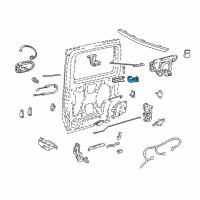 OEM 2005 Saturn Relay Bracket Asm-Rear Side Door Center Roller Diagram - 25908840