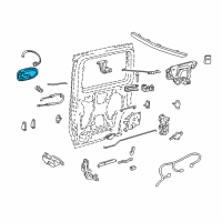 OEM Chevrolet Venture Handle Asm-Rear Side Door Outside <Use 1C5L Diagram - 10298457