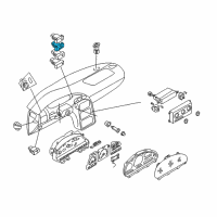 OEM 2000 Nissan Quest Switch Assy-Wiper Diagram - 25260-7B001