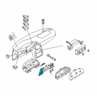 OEM Nissan Quest Tachometer Assembly Diagram - 24825-7B020