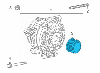 OEM 2016 Buick Encore Pulley Diagram - 12655282