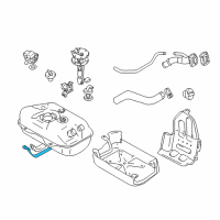 OEM 2003 Chevrolet Tracker Strap, Fuel Tank Shield Diagram - 30021600