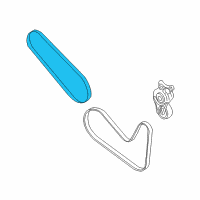 OEM Mercury Sable Water Pump Belt Diagram - BT4Z-8620-C