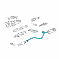 OEM Chevrolet Cavalier Exhaust Pipe Diagram - 22656472