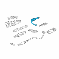 OEM Chevrolet Cavalier Exhaust Muffler Assembly (W/ Tail Pipe) Diagram - 22652358