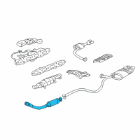 OEM 1995 Chevrolet Cavalier Catalytic Converter Assembly (W/Exhaust Manifold Pipe) Diagram - 25131331