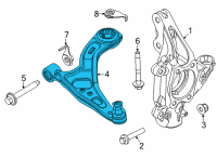 OEM 2022 Ford Mustang Mach-E ARM ASY - FRONT SUSPENSION Diagram - LJ9Z-3079-A