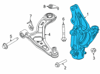 OEM 2022 Ford Mustang Mach-E KNUCKLE - FRONT WHEEL Diagram - LJ9Z-3K186-A