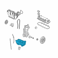 OEM Honda Civic Pan Assembly, Oil Diagram - 11200-RMX-010