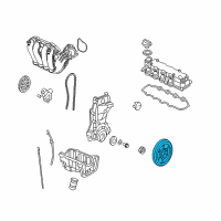 OEM Honda Civic Pulley, Crankshaft Diagram - 13810-RMX-003