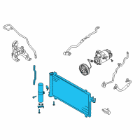 OEM 2005 Infiniti G35 Condenser & Liquid Tank Assy Diagram - 92100-AM600