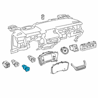 OEM 2020 Toyota Corolla Fuel Door Switch Diagram - 84841-12010