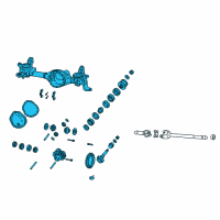 OEM 2010 Dodge Ram 3500 Axle-Service Front Diagram - 68065442AB