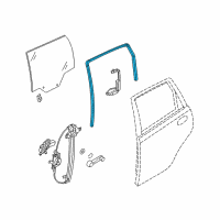 OEM Chevrolet Aveo Weatherstrip, Rear Side Door Window Diagram - 96583070