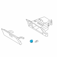 OEM 2012 Nissan Murano Housing Assembly - Glove Box Lamp Diagram - 26479-AD000
