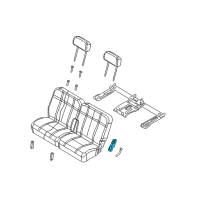 OEM 2005 Dodge Durango Rear Seat Cushion Right Diagram - ZV101J3AA