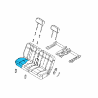 OEM 2004 Dodge Durango Rear Seat Cushion Right Diagram - ZV081D5AA