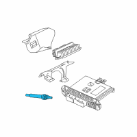 OEM Ford Glow Plug Diagram - 8C3Z-12A342-A