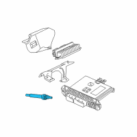 OEM 2009 Ford F-350 Super Duty Glow Plug Diagram - 8C3Z-12A342-A