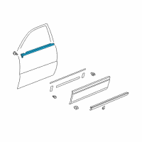 OEM Lexus RX300 Moulding Assy, Front Door Belt, RH Diagram - 75710-48010