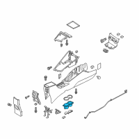 OEM 2022 Hyundai Accent Cup Holder Assembly Diagram - 84625-J0200-TRY