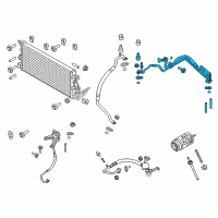 OEM 2014 Ford Explorer Evaporator Tube Diagram - EB5Z-19A834-D
