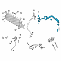 OEM 2019 Ford Explorer Evaporator Tube Diagram - EB5Z-19A834-D