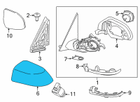 OEM 2020 BMW X4 OUSIDE MIRROR SHROUD, CARBON Diagram - 51-16-8-077-002