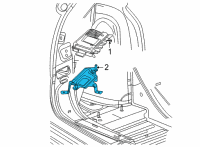 OEM Cadillac XT5 Mount Bracket Diagram - 84479280