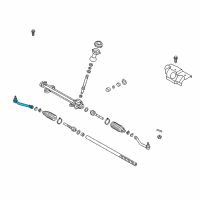 OEM 2016 Hyundai Santa Fe Sport End Assembly-Tie Rod, LH Diagram - 56820-4Z000