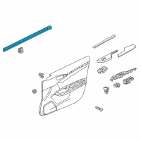 OEM 2017 Honda Civic Weatherstrip, L. FR. Door (Inner) Diagram - 72375-TEA-T01