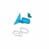 OEM 2001 BMW 330xi Outside Mirror Heated With Memory, Left Diagram - 51-16-7-003-437