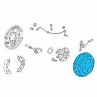 OEM Honda Drum, Rear Brake Diagram - 42610-TR3-A50