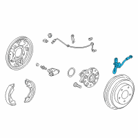 OEM 2012 Honda Civic Hose Set, Rear Brake (Drum) Diagram - 01466-TR0-A00